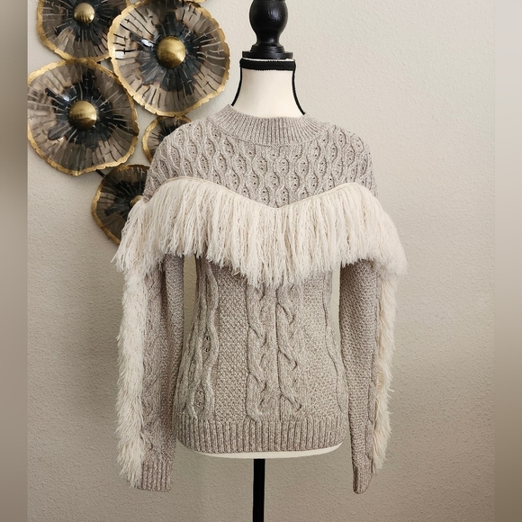 Amur Ulla Fringe Wool Sweater XS - Picture 1 of 13